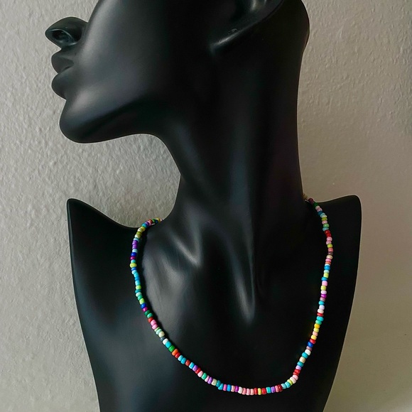 Rainbow Beaded Necklace - Picture 2 of 6